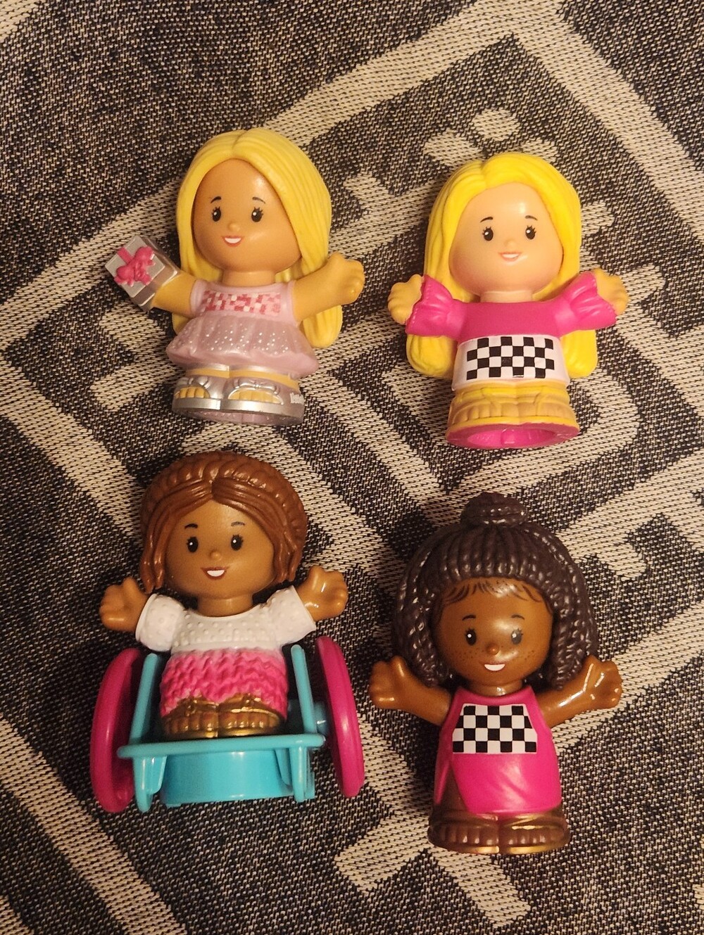 Lot of 4 Little People Barbie Friends Figures
